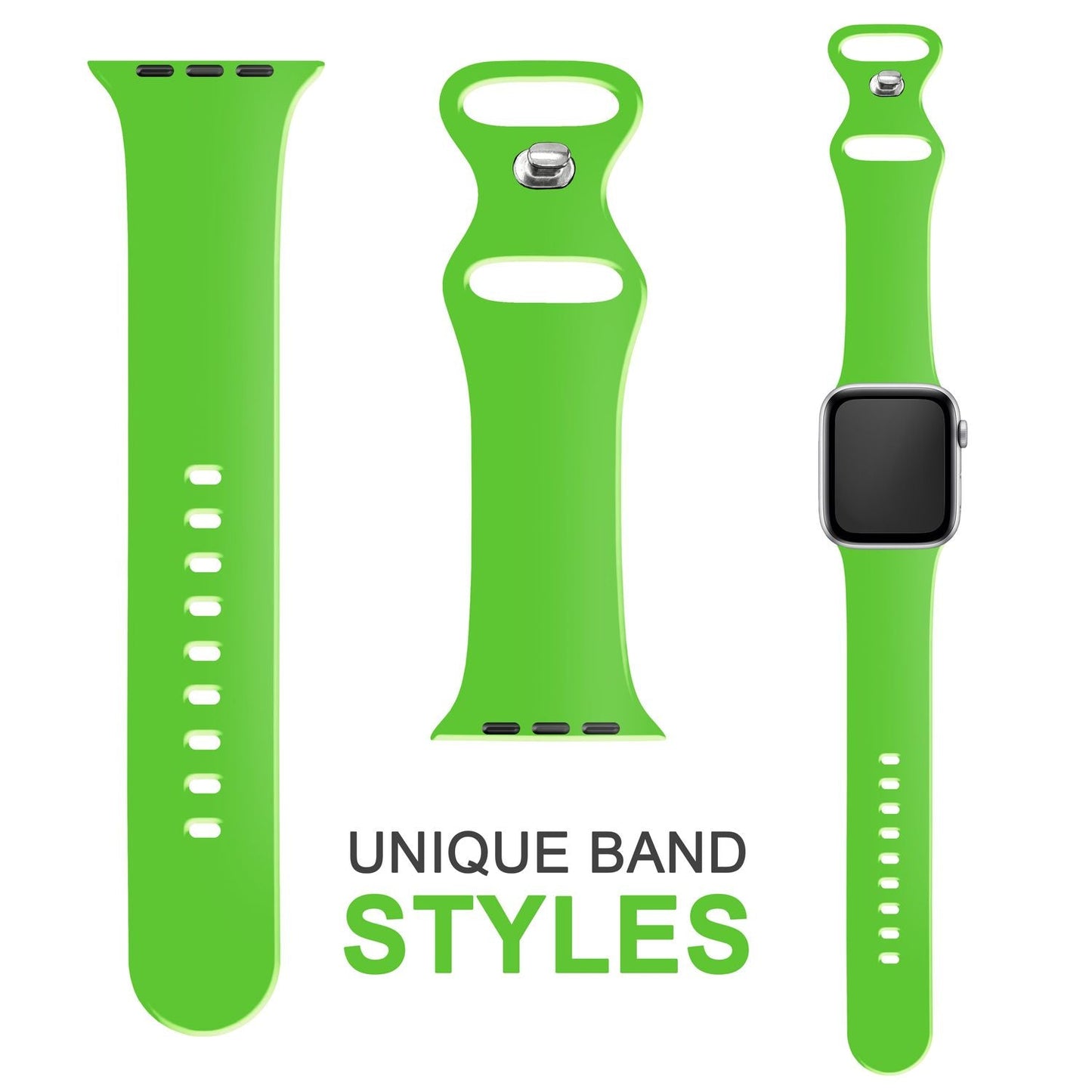 NALIA Silikon Smart-Watch Ersatzarmband kompatibel mit Apple Watch Armband Ultra/SE & Series 8/7/6/5/4/3/2/1, 42mm 44mm 45mm 49mm, iWatch Fitnessuhr Sportarmband Damen & Herren