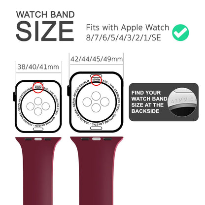 NALIA Silikon Smart-Watch Ersatzarmband kompatibel mit Apple Watch Armband Ultra/SE & Series 8/7/6/5/4/3/2/1, 42mm 44mm 45mm 49mm, iWatch Fitnessuhr Sportarmband Damen & Herren