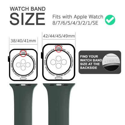 NALIA Silikon Smart-Watch Ersatzarmband kompatibel mit Apple Watch Armband Ultra/SE & Series 8/7/6/5/4/3/2/1, 42mm 44mm 45mm 49mm, iWatch Fitnessuhr Sportarmband Damen & Herren