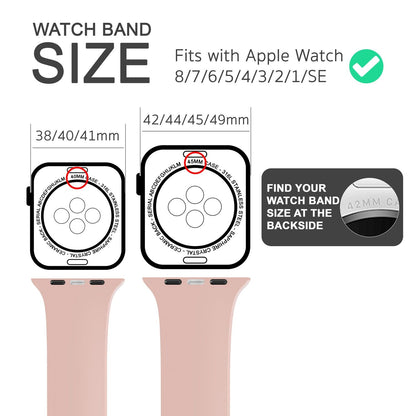 NALIA Silikon Smart-Watch Ersatzarmband kompatibel mit Apple Watch Armband Ultra/SE & Series 8/7/6/5/4/3/2/1, 42mm 44mm 45mm 49mm, iWatch Fitnessuhr Sportarmband Damen & Herren