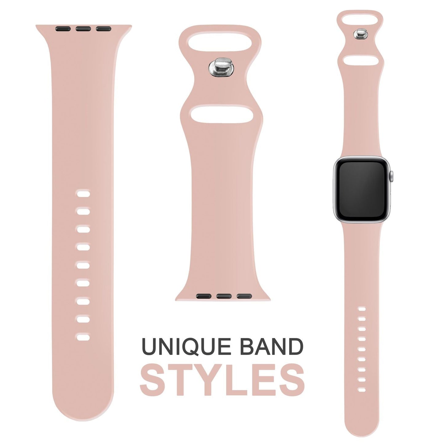 NALIA Silikon Smart-Watch Ersatzarmband kompatibel mit Apple Watch Armband Ultra/SE & Series 8/7/6/5/4/3/2/1, 42mm 44mm 45mm 49mm, iWatch Fitnessuhr Sportarmband Damen & Herren