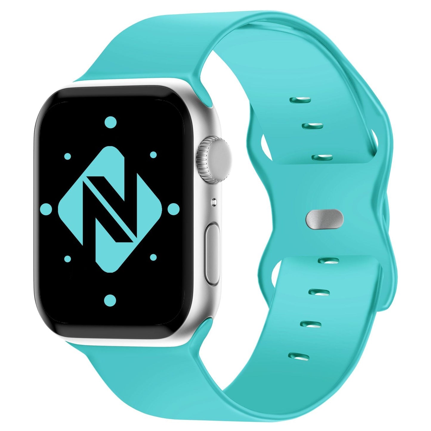 NALIA Silikon Smart-Watch Ersatzarmband kompatibel mit Apple Watch Armband Ultra/SE & Series 8/7/6/5/4/3/2/1, 42mm 44mm 45mm 49mm, iWatch Fitnessuhr Sportarmband Damen & Herren