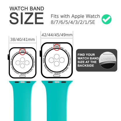 NALIA Silikon Smart-Watch Ersatzarmband kompatibel mit Apple Watch Armband Ultra/SE & Series 8/7/6/5/4/3/2/1, 42mm 44mm 45mm 49mm, iWatch Fitnessuhr Sportarmband Damen & Herren