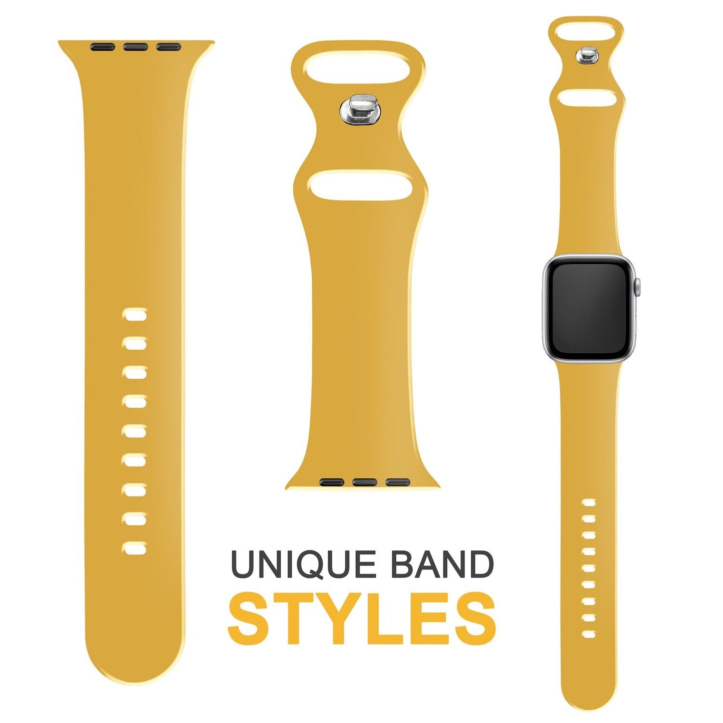 NALIA Silikon Smart-Watch Ersatzarmband kompatibel mit Apple Watch Armband Ultra/SE & Series 8/7/6/5/4/3/2/1, 42mm 44mm 45mm 49mm, iWatch Fitnessuhr Sportarmband Damen & Herren