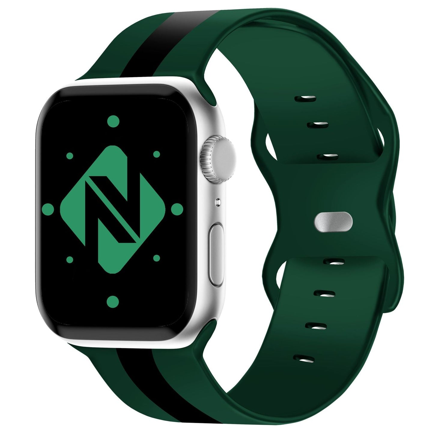NALIA Gestreiftes Silikon Smart-Watch Ersatzarmband kompatibel mit Apple Watch Armband SE & Series 8/7/6/5/4/3/2/1, 38mm 40mm 41mm, iWatch Fitnessarmband Damen & Herren