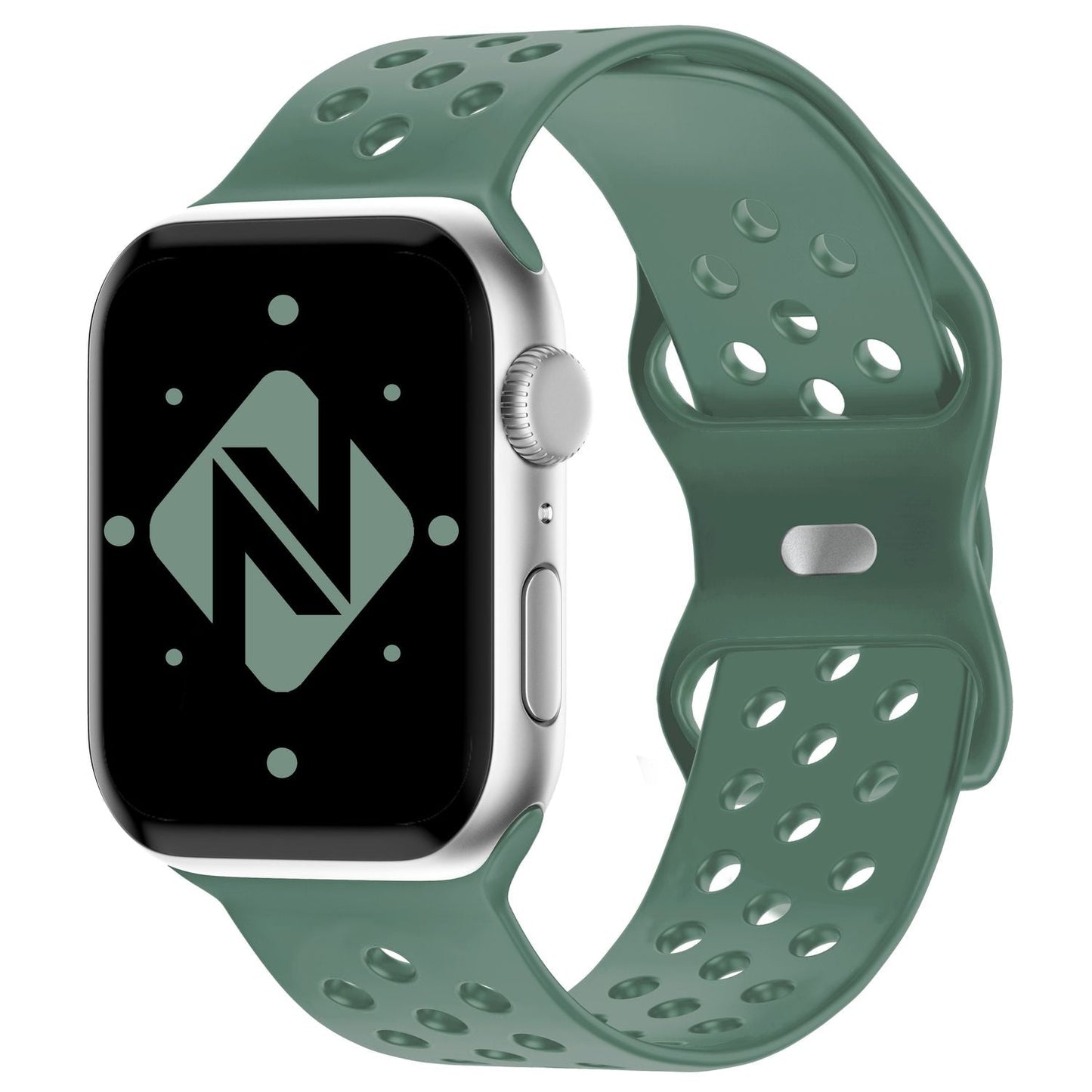 NALIA Gelochtes Silikon Smart-Watch Ersatzarmband kompatibel mit Apple Watch Armband SE & Series 8/7/6/5/4/3/2/1, 38mm 40mm 41mm, iWatch Fitnessarmband Damen & Herren