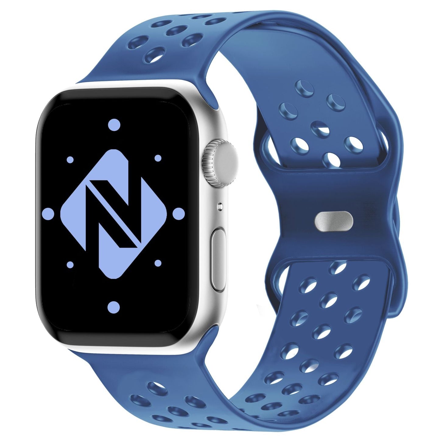 NALIA Gelochtes Silikon Smart-Watch Ersatzarmband kompatibel mit Apple Watch Armband Ultra/SE & Series 8/7/6/5/4/3/2/1, 42mm 44mm 45mm 49mm, iWatch Fitnessarmband Damen & Herren