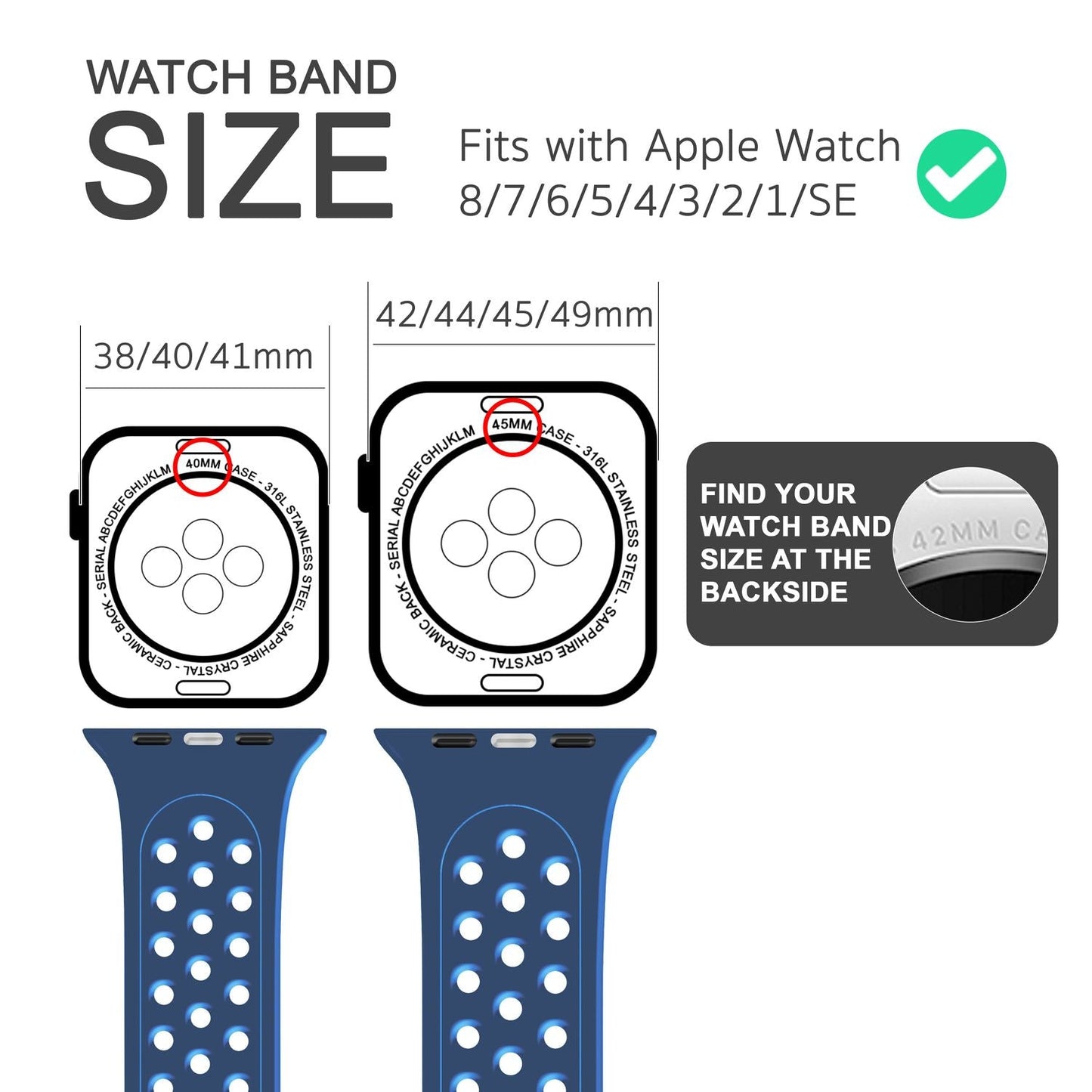 NALIA Gelochtes Silikon Smart-Watch Ersatzarmband kompatibel mit Apple Watch Armband Ultra/SE & Series 8/7/6/5/4/3/2/1, 42mm 44mm 45mm 49mm, iWatch Fitnessarmband Damen & Herren