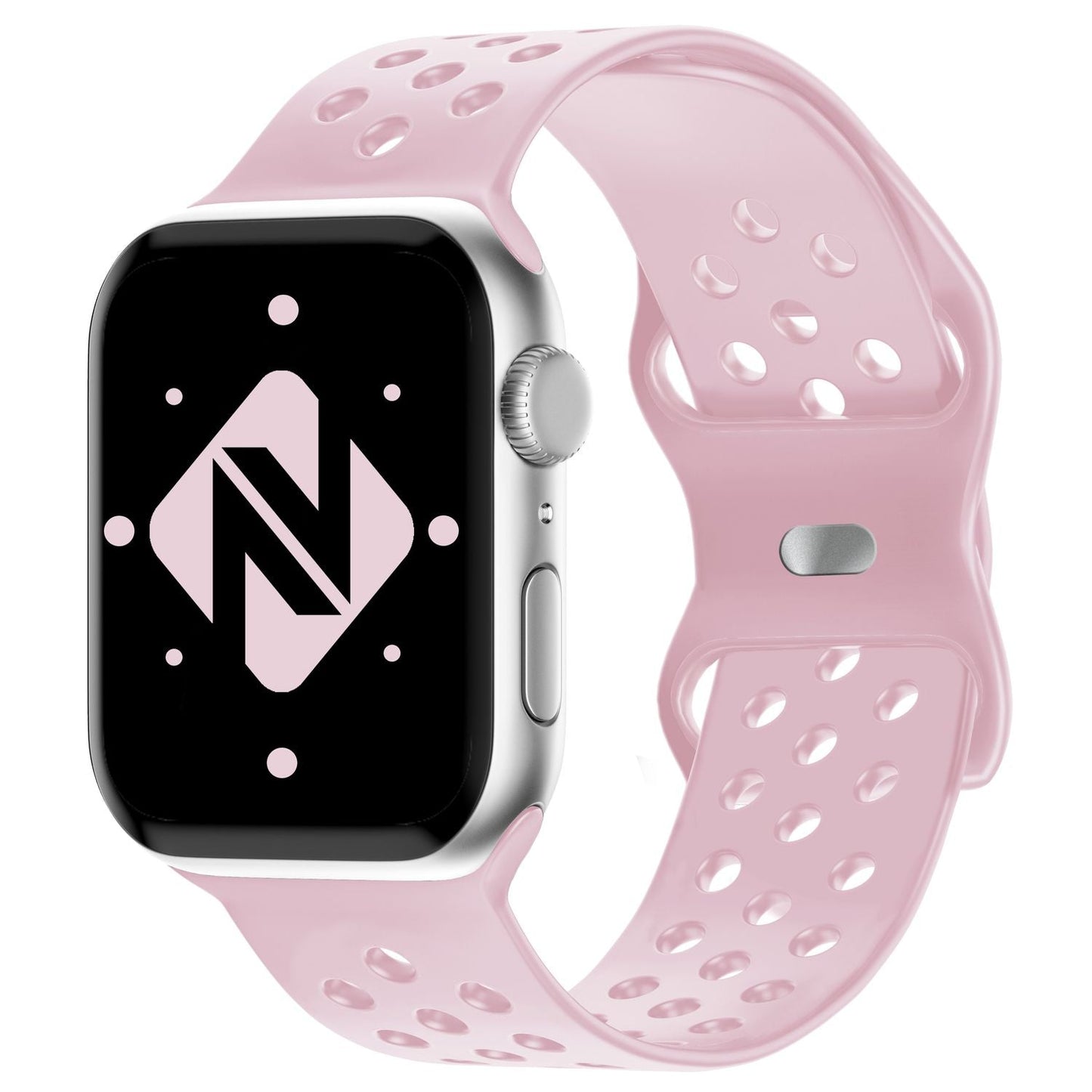 NALIA Gelochtes Silikon Smart-Watch Ersatzarmband kompatibel mit Apple Watch Armband Ultra/SE & Series 8/7/6/5/4/3/2/1, 42mm 44mm 45mm 49mm, iWatch Fitnessarmband Damen & Herren