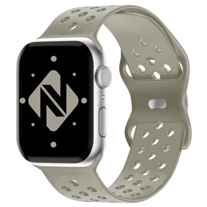 NALIA Gelochtes Silikon Smart-Watch Ersatzarmband kompatibel mit Apple Watch Armband Ultra/SE & Series 8/7/6/5/4/3/2/1, 42mm 44mm 45mm 49mm, iWatch Fitnessarmband Damen & Herren