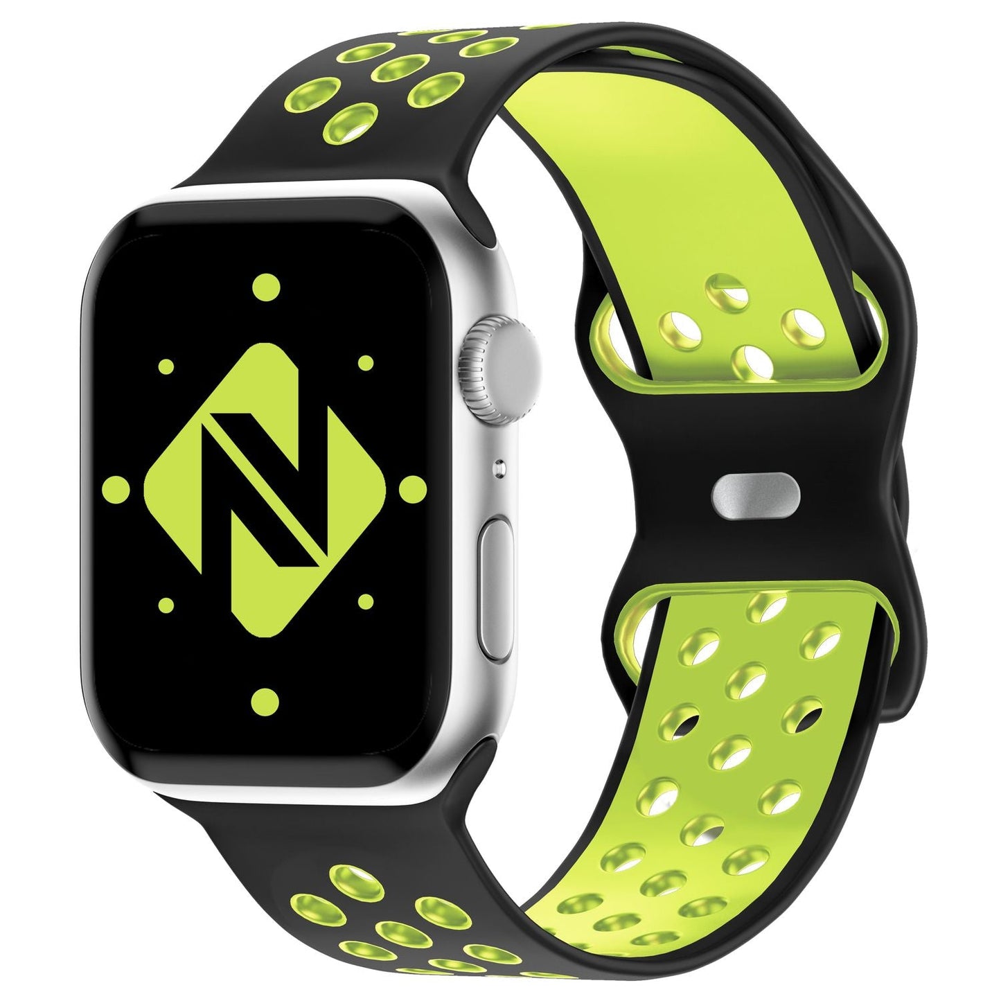 NALIA Silikon Smart Watch Armband Airflow-Löcher kompatibel mit Apple Watch Armband SE & Series 8/7/6/5/4/3/2/1, 38mm 40mm 41mm, iWatch Sport-Band Damen Herren