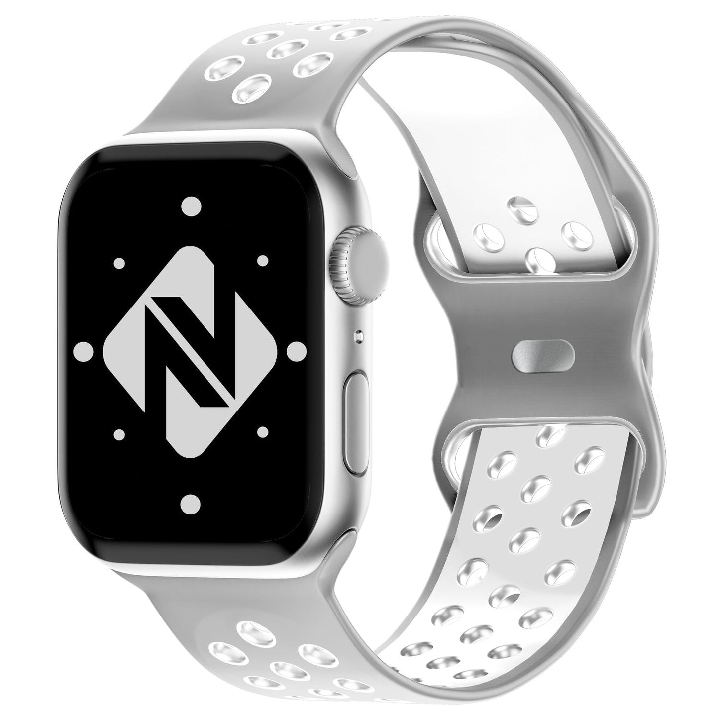 NALIA Silikon Smart Watch Armband Airflow-Löcher kompatibel mit Apple Watch Armband SE & Series 8/7/6/5/4/3/2/1, 38mm 40mm 41mm, iWatch Sport-Band Damen Herren