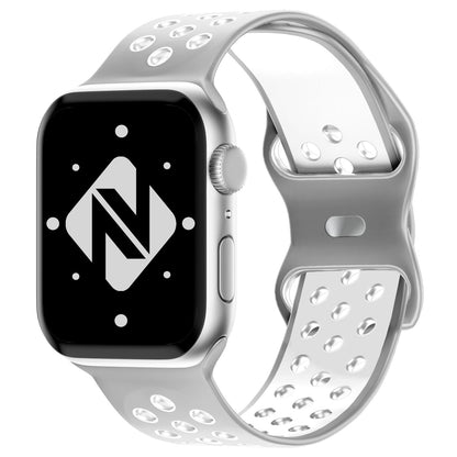 NALIA Silikon Smart Watch Armband Airflow-Löcher kompatibel mit Apple Watch Armband SE & Series 8/7/6/5/4/3/2/1, 38mm 40mm 41mm, iWatch Sport-Band Damen Herren