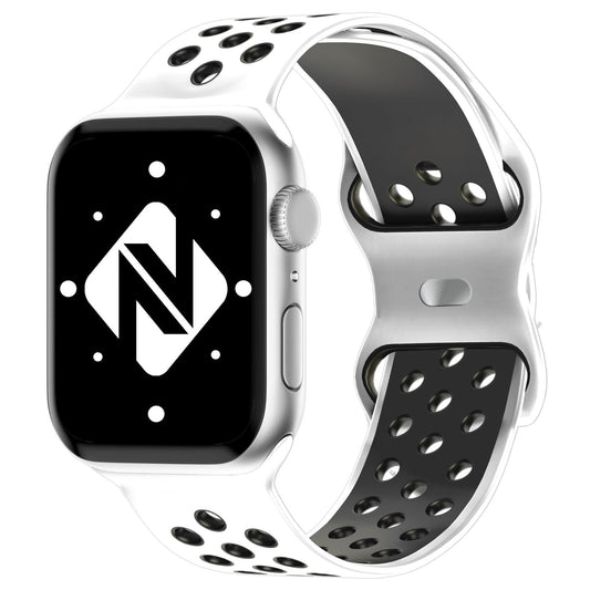 NALIA Silikon Smart Watch Armband Airflow-Löcher kompatibel mit Apple Watch Armband SE & Series 8/7/6/5/4/3/2/1, 38mm 40mm 41mm, iWatch Sport-Band Damen Herren