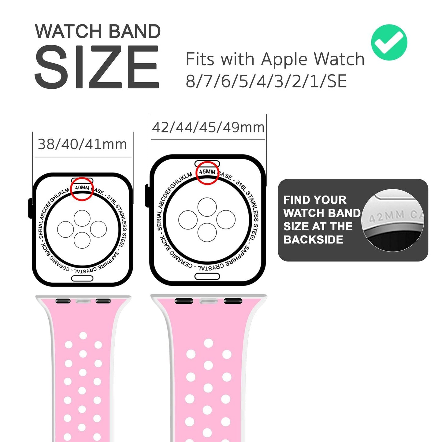 NALIA Silikon Smart Watch Armband Airflow-Löcher kompatibel mit Apple Watch Armband SE & Series 8/7/6/5/4/3/2/1, 38mm 40mm 41mm, iWatch Sport-Band Damen Herren