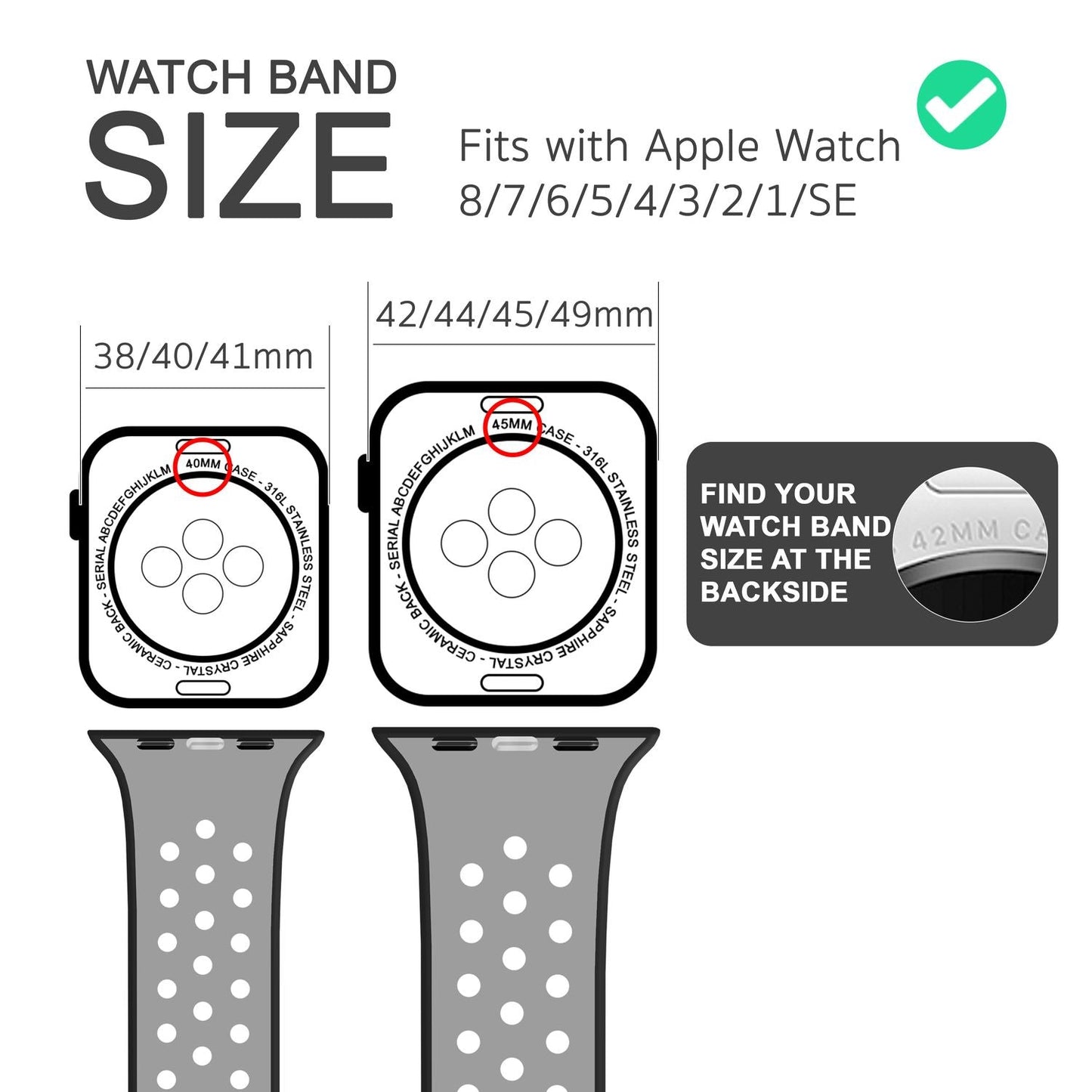 NALIA Silikon Smart Watch Armband Airflow-Löcher kompatibel mit Apple Watch Armband Ultra/SE & Series 8/7/6/5/4/3/2/1, 42mm 44mm 45mm 49mm, iWatch Sport-Band Damen Herren