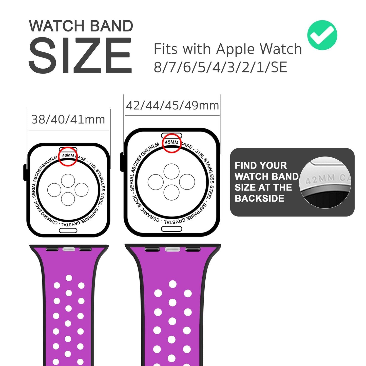 NALIA Silikon Smart Watch Armband Airflow-Löcher kompatibel mit Apple Watch Armband Ultra/SE & Series 8/7/6/5/4/3/2/1, 42mm 44mm 45mm 49mm, iWatch Sport-Band Damen Herren