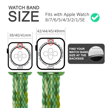 NALIA Geflochtenes Smart Watch Armband kompatibel mit Apple Watch Armband SE & Series 8/7/6/5/4/3/2/1, 38mm 40mm 41mm, iWatch Uhr-Band Damen & Herren, Nylon