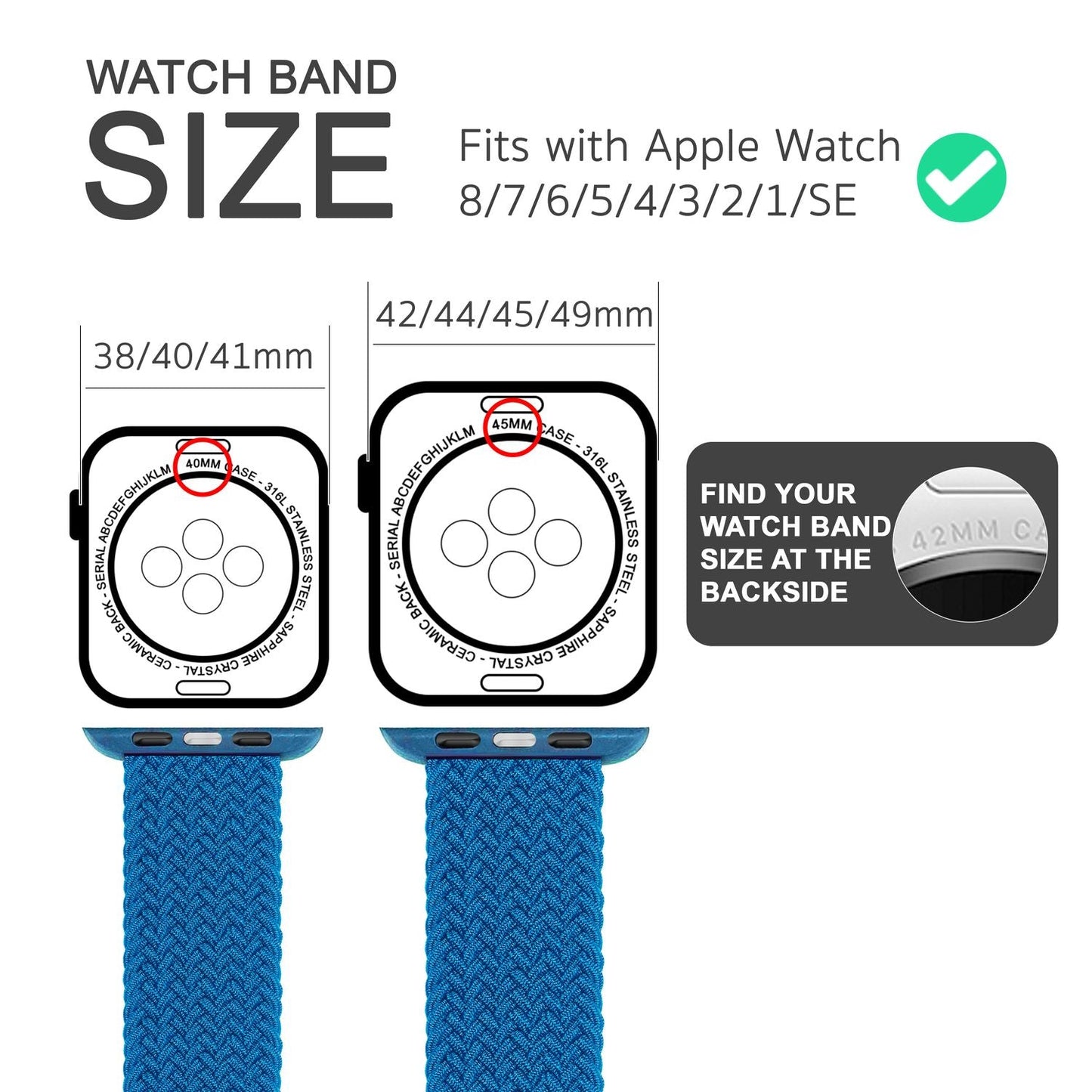NALIA Geflochtenes Smart Watch Armband kompatibel mit Apple Watch Armband SE & Series 8/7/6/5/4/3/2/1, 38mm 40mm 41mm, iWatch Uhr-Band Damen & Herren, Nylon