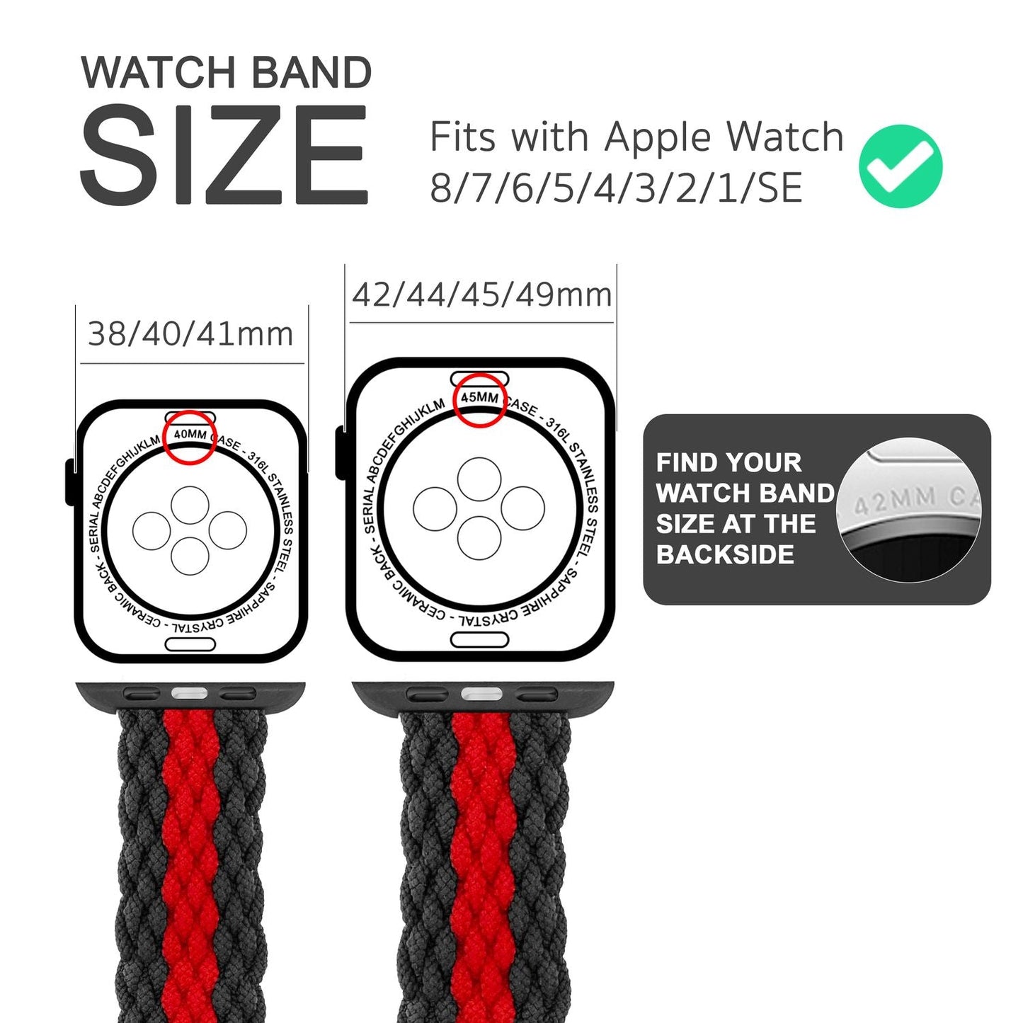 NALIA Geflochtenes Smart Watch Armband kompatibel mit Apple Watch Armband Ultra/SE & Series 8/7/6/5/4/3/2/1, 42mm 44mm 45mm 49mm, iWatch Uhr-Band Damen & Herren, Nylon