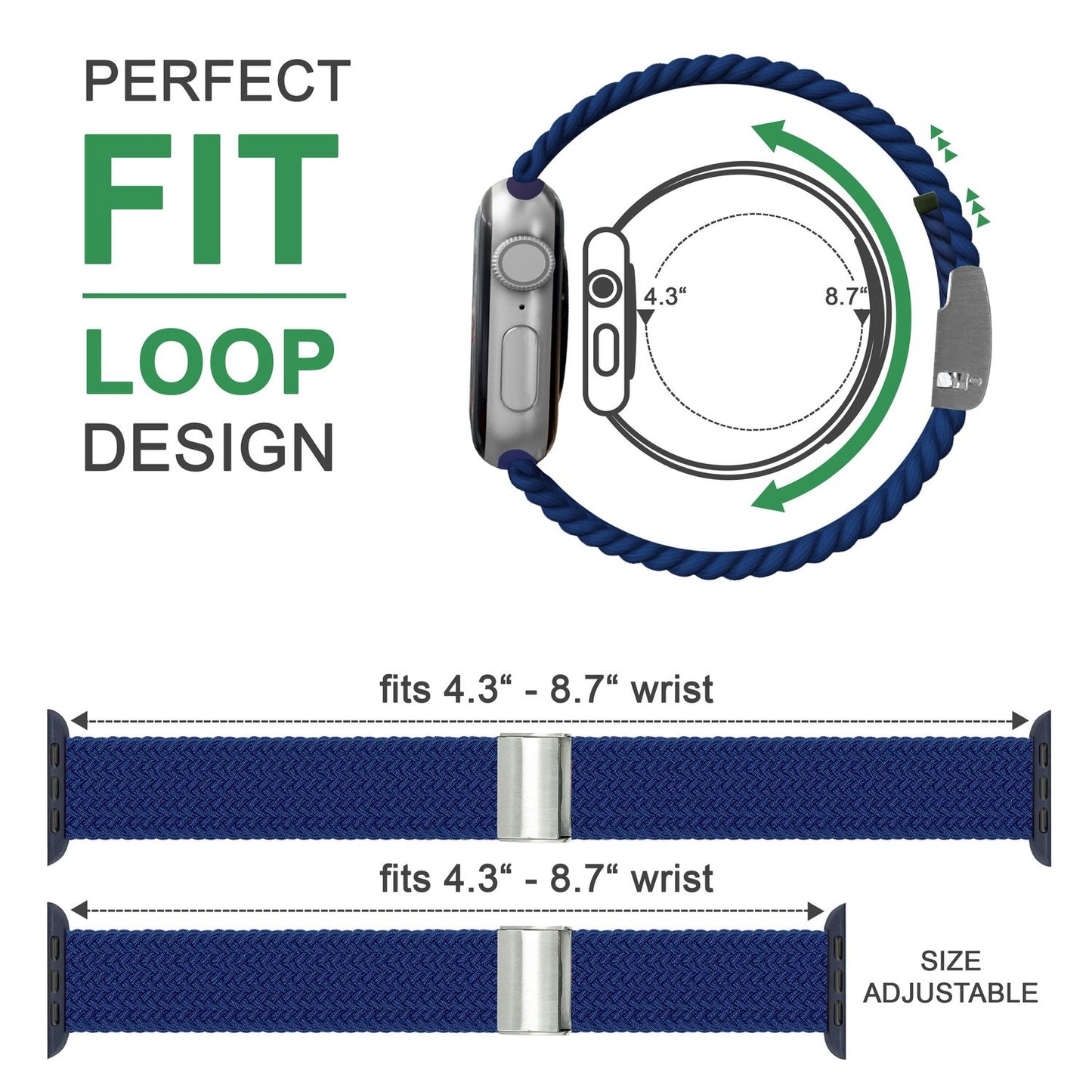 NALIA Geflochtenes Smart Watch Armband kompatibel mit Apple Watch Armband Ultra/SE & Series 8/7/6/5/4/3/2/1, 42mm 44mm 45mm 49mm, iWatch Uhr-Band Damen & Herren, Nylon