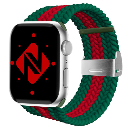 NALIA Geflochtenes Smart Watch Armband kompatibel mit Apple Watch Armband Ultra/SE & Series 8/7/6/5/4/3/2/1, 42mm 44mm 45mm 49mm, iWatch Uhr-Band Damen & Herren, Nylon