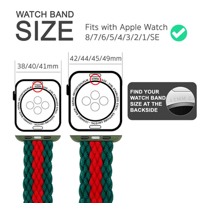 NALIA Geflochtenes Smart Watch Armband kompatibel mit Apple Watch Armband Ultra/SE & Series 8/7/6/5/4/3/2/1, 42mm 44mm 45mm 49mm, iWatch Uhr-Band Damen & Herren, Nylon