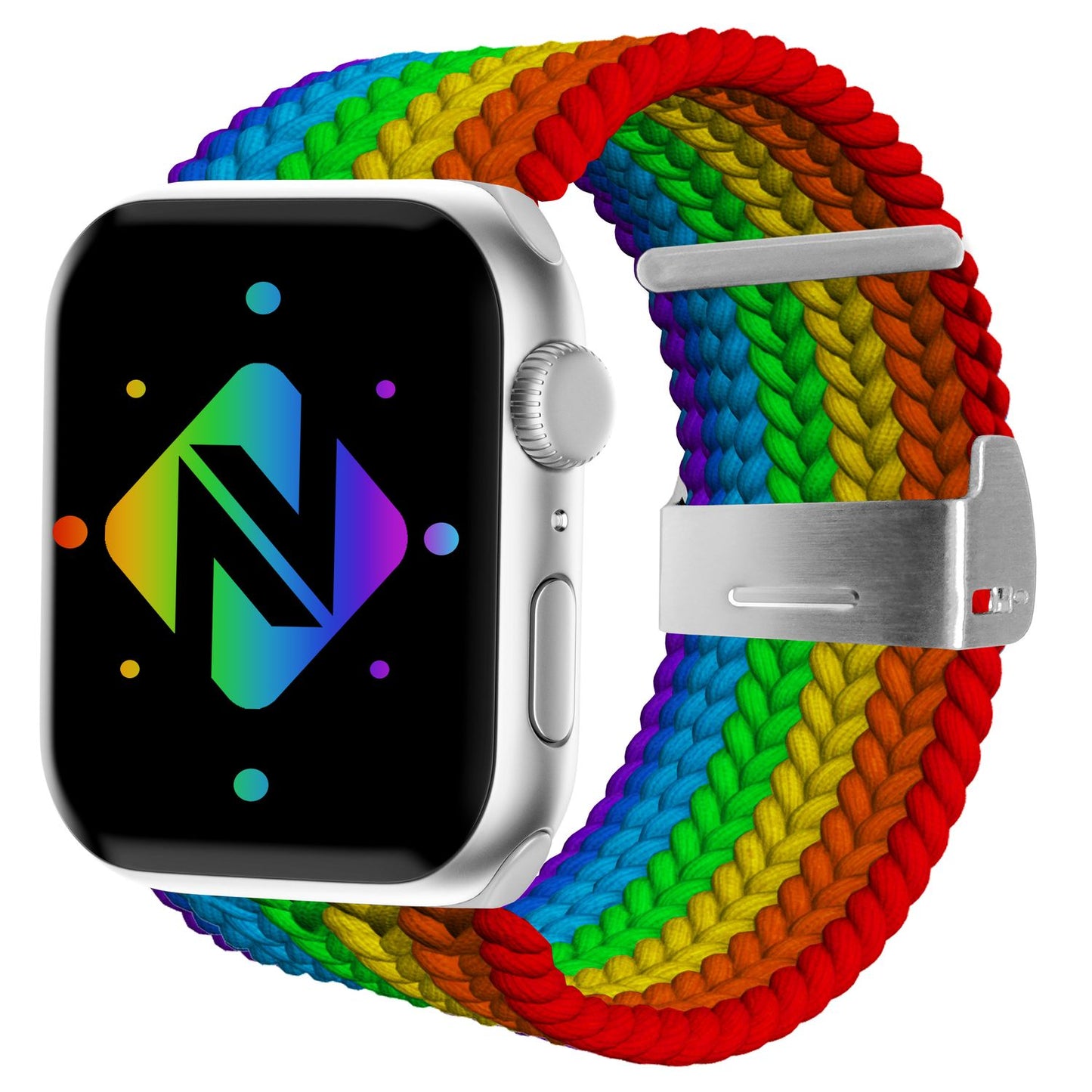 NALIA Geflochtenes Smart Watch Armband kompatibel mit Apple Watch Armband Ultra/SE & Series 8/7/6/5/4/3/2/1, 42mm 44mm 45mm 49mm, iWatch Uhr-Band Damen & Herren, Nylon