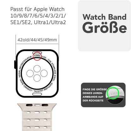 NALIA Volt Magnet Armband kompatibel mit Apple Watch Armband iWatch Series Ultra/SE/10/9/8/7/6/5/4/3/2/1, 42/44/45/49mm, Silikon Band Loop Sportarmband mit Steck-Pin Verschluss