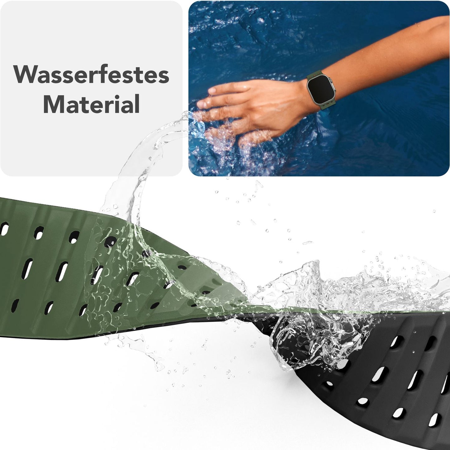 NALIA Volt Magnet Armband kompatibel mit Apple Watch Armband iWatch Series Ultra/SE/10/9/8/7/6/5/4/3/2/1, 42/44/45/49mm, Silikon Band Loop Sportarmband mit Steck-Pin Verschluss