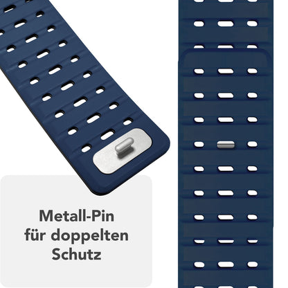 NALIA Volt Magnet Armband kompatibel mit Apple Watch Armband iWatch Series Ultra/SE/10/9/8/7/6/5/4/3/2/1, 42/44/45/49mm, Silikon Band Loop Sportarmband mit Steck-Pin Verschluss