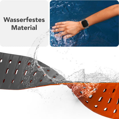 NALIA Volt Magnet Armband kompatibel mit Apple Watch Armband iWatch Series Ultra/SE/10/9/8/7/6/5/4/3/2/1, 42/44/45/49mm, Silikon Band Loop Sportarmband mit Steck-Pin Verschluss