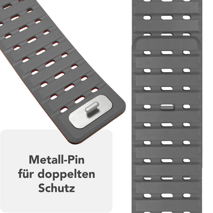NALIA Volt Magnet Armband kompatibel mit Apple Watch Armband iWatch Series Ultra/SE/10/9/8/7/6/5/4/3/2/1, 42/44/45/49mm, Silikon Band Loop Sportarmband mit Steck-Pin Verschluss