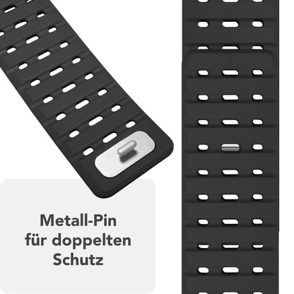 NALIA Volt Magnet Armband kompatibel mit Apple Watch Armband iWatch Series Ultra/SE/10/9/8/7/6/5/4/3/2/1, 42/44/45/49mm, Silikon Band Loop Sportarmband mit Steck-Pin Verschluss