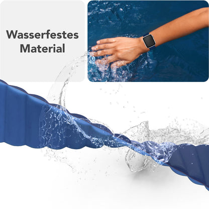 NALIA Core Magnet Armband kompatibel mit Apple Watch SE & iWatch Series 10 9 8 7 6 5 4 3 2 1, 38/40/41/42mm, Atmungsaktives Silikon Loop, Sportarmband mit Rillen Design