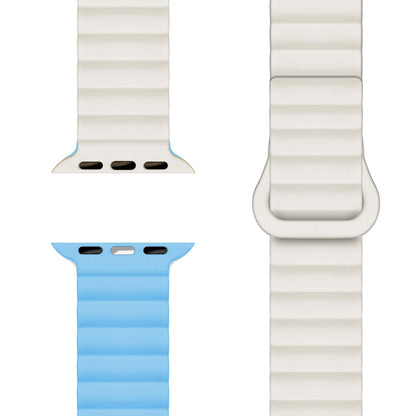 NALIA Core Magnet Armband kompatibel mit Apple Watch SE & iWatch Series 10 9 8 7 6 5 4 3 2 1, 38/40/41/42mm, Atmungsaktives Silikon Loop, Sportarmband mit Rillen Design
