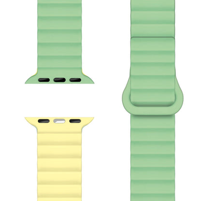 NALIA Core Magnet Armband kompatibel mit Apple Watch SE & iWatch Series 10 9 8 7 6 5 4 3 2 1, 38/40/41/42mm, Atmungsaktives Silikon Loop, Sportarmband mit Rillen Design