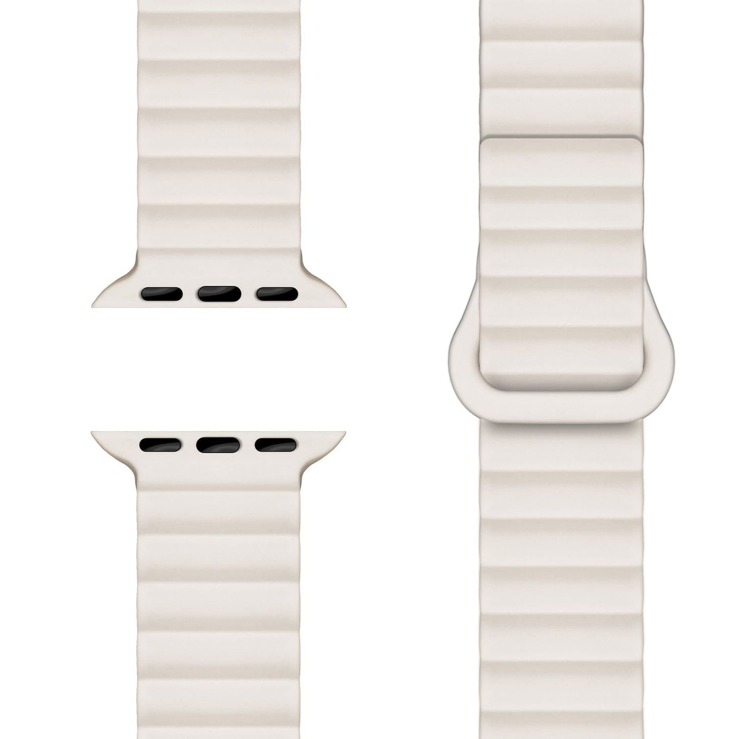NALIA Core Magnet Armband kompatibel mit Apple Watch SE & iWatch Series 10 9 8 7 6 5 4 3 2 1, 38/40/41/42mm, Atmungsaktives Silikon Loop, Sportarmband mit Rillen Design