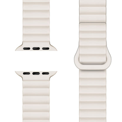 NALIA Core Magnet Armband kompatibel mit Apple Watch SE & iWatch Series 10 9 8 7 6 5 4 3 2 1, 38/40/41/42mm, Atmungsaktives Silikon Loop, Sportarmband mit Rillen Design