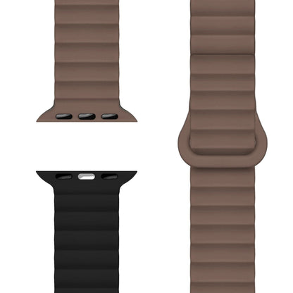 NALIA Core Magnet Armband kompatibel mit Apple Watch Series Ultra/SE/10/9/8/7/6/5/4/3/2/1 – 42/44/45/46/49mm, Atmungsaktives Silikon Loop, Sportarmband mit Rillendesign