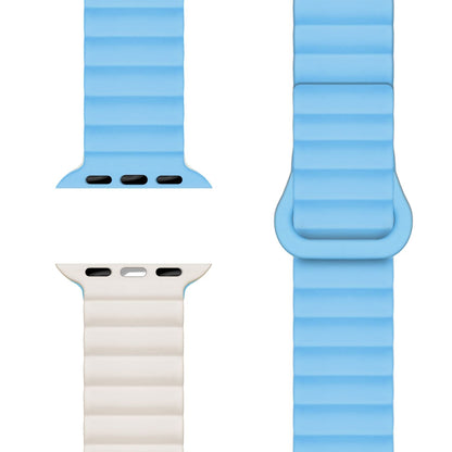 NALIA Core Magnet Armband kompatibel mit Apple Watch Series Ultra/SE/10/9/8/7/6/5/4/3/2/1 – 42/44/45/46/49mm, Atmungsaktives Silikon Loop, Sportarmband mit Rillendesign