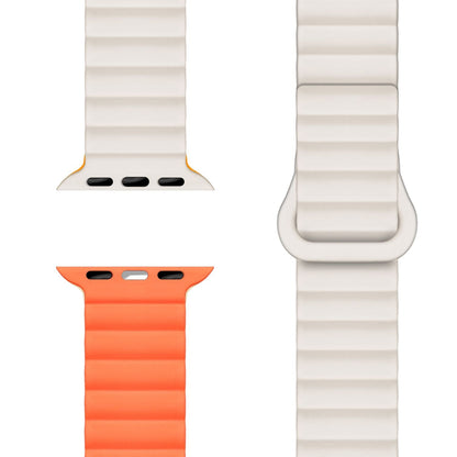 NALIA Core Magnet Armband kompatibel mit Apple Watch Series Ultra/SE/10/9/8/7/6/5/4/3/2/1 – 42/44/45/46/49mm, Atmungsaktives Silikon Loop, Sportarmband mit Rillendesign