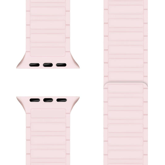 NALIA Nexus Magnet Armband kompatibel mit Apple Watch Armband Series SE/iWatch 10 9 8 7 6 5 4 3 2 1, 38/40/41/42mm, Silikon Loop mit Rillendesign, Sportarmband Magnetisch