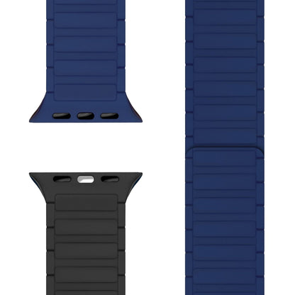NALIA Nexus Magnet Armband kompatibel mit Apple Watch Armband Series SE/iWatch 10 9 8 7 6 5 4 3 2 1, 38/40/41/42mm, Silikon Loop mit Rillendesign, Sportarmband Magnetisch