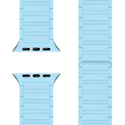 NALIA Nexus Magnet Armband kompatibel mit Apple Watch Armband Series SE/iWatch 10 9 8 7 6 5 4 3 2 1, 38/40/41/42mm, Silikon Loop mit Rillendesign, Sportarmband Magnetisch