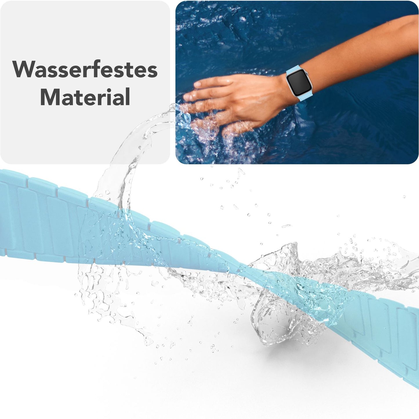 NALIA Nexus Magnet Armband kompatibel mit Apple Watch Armband Series SE/iWatch 10 9 8 7 6 5 4 3 2 1, 38/40/41/42mm, Silikon Loop mit Rillendesign, Sportarmband Magnetisch