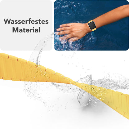 NALIA Nexus Magnet Armband kompatibel mit Apple Watch Armband Series SE/iWatch 10 9 8 7 6 5 4 3 2 1, 38/40/41/42mm, Silikon Loop mit Rillendesign, Sportarmband Magnetisch