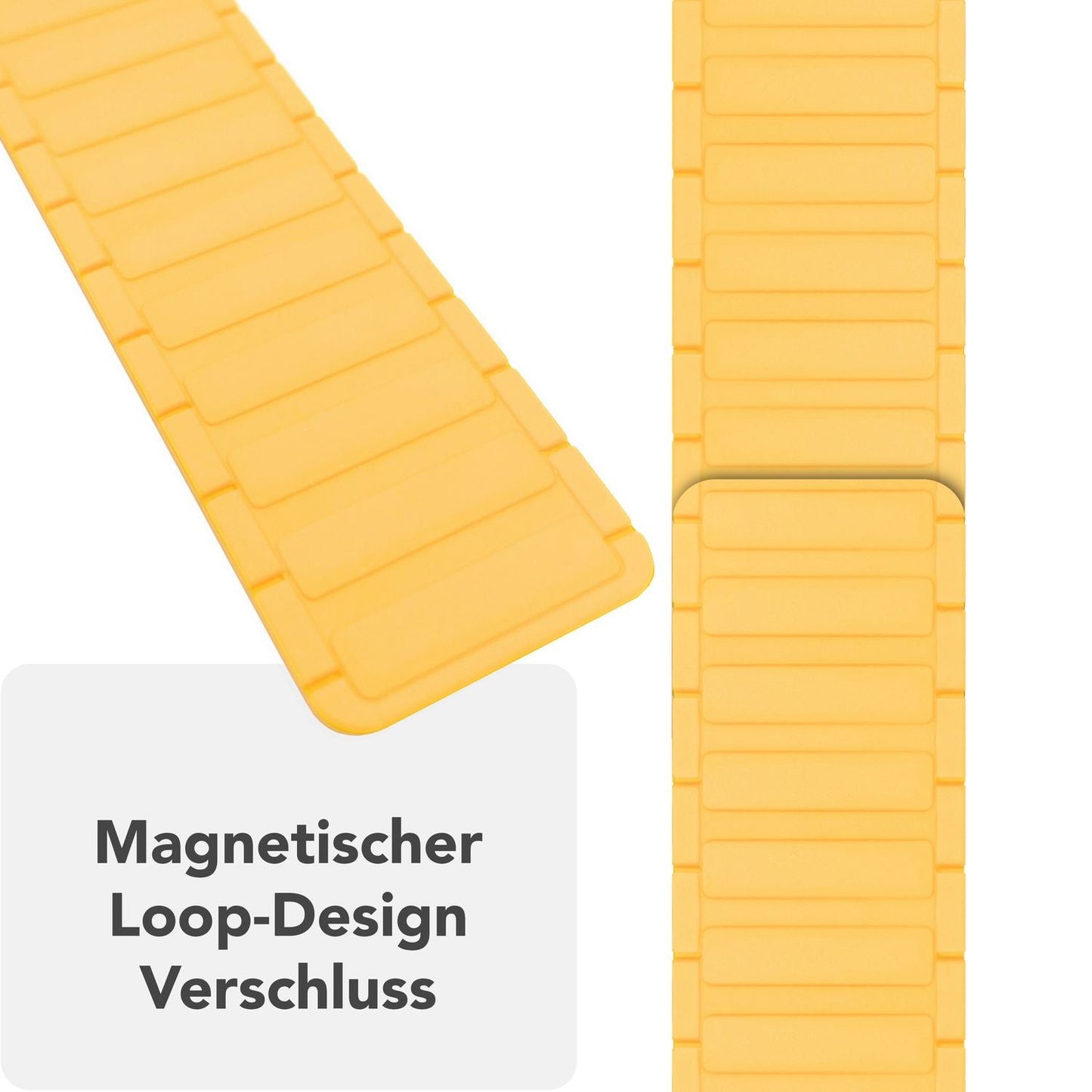 NALIA Nexus Magnet Armband kompatibel mit Apple Watch Armband Series SE/iWatch 10 9 8 7 6 5 4 3 2 1, 38/40/41/42mm, Silikon Loop mit Rillendesign, Sportarmband Magnetisch