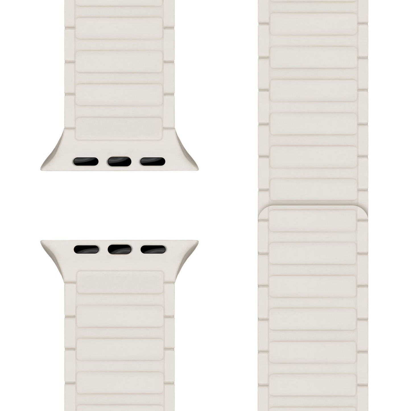 NALIA Nexus Magnet Armband kompatibel mit Apple Watch Armband Series SE/iWatch 10 9 8 7 6 5 4 3 2 1, 38/40/41/42mm, Silikon Loop mit Rillendesign, Sportarmband Magnetisch