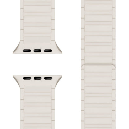 NALIA Nexus Magnet Armband kompatibel mit Apple Watch Armband Series SE/iWatch 10 9 8 7 6 5 4 3 2 1, 38/40/41/42mm, Silikon Loop mit Rillendesign, Sportarmband Magnetisch
